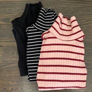 Trio of girls Zara turtlenecks, size 10